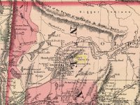CROPPED- California, With Territories of Utah, Nevada, Colorado, New Mexico And Arizona Johnson and Ward 1864  1864 map showing the mining district way back when